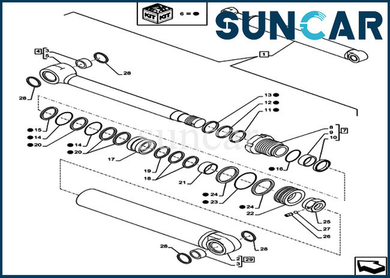 satın al LZ012020 Silindir Servis Kiti Bom Tamir Contası Kiti Modellere Uyar CX80C CX75C SR CASE online manufacture