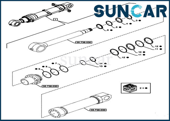 satın al CX750DRTC ME Case LZ014930 Kova Sızdırmazlık Kiti OEM Hidrolik Silindir Tamir Takımı online manufacture
