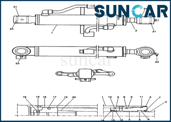 satın al PE01V00001R100 Bom Silindir Conta Takımı CX14 Kasa Ekskavatör Hidrolik Yedek Kitleri online manufacture