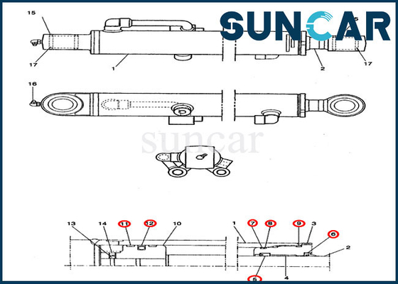 satın al Hidrolik Yağ Keçesi Kiti PE01V00002R100 Kol Silindir Keçesi Tamir Takımı CX14 VAKA Modellerine Uyar online manufacture