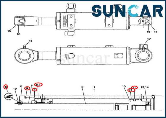 satın al PW01V00048R300 Kol/ Dozer Bıçağı Silindir Conta Kiti CX31 CX36 VAKA Ekipman Modellerine Uyar online manufacture