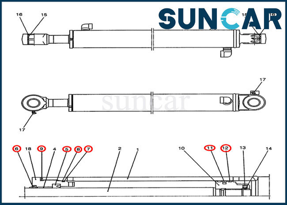 satın al Ekskavatör PY01V00034R300 Kol Silindir Conta Kiti Modeli CX47 Kasa Değiştirme Kitleri online manufacture