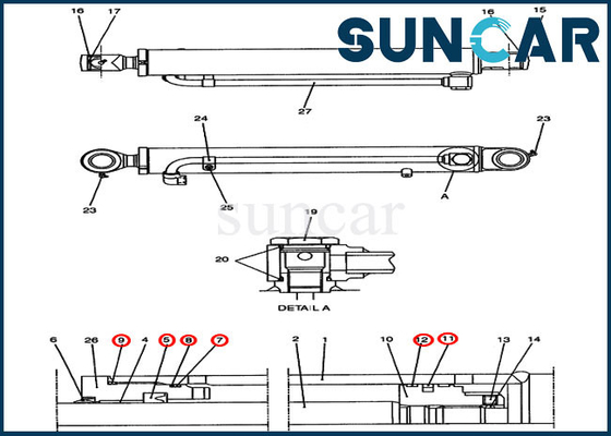 satın al Kepçe Tamir Takımları PH01V00016R300 Silindir Conta Tamir Takımı CX47 Ekskavatör KILIFINA Uyar online manufacture