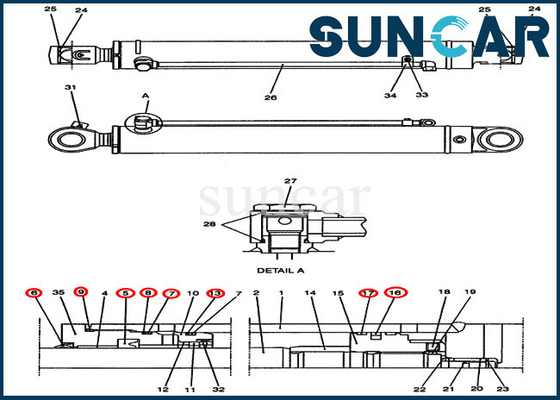 satın al PH01V00014R300 Döner Silindir Tamir Contası Kiti CX47 Kasa Ekskavatör Mühendislik İnşaatına Uyar online manufacture