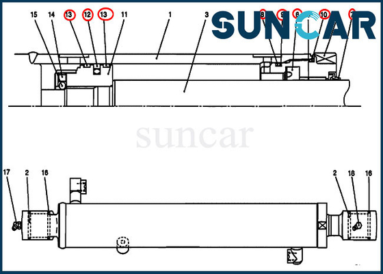 satın al Silindir Sızdırmazlık Kiti PV01V00045R300 Kol Conta Kiti CX27B CX17B Kasa Yapı Parçalarına Uyar online manufacture
