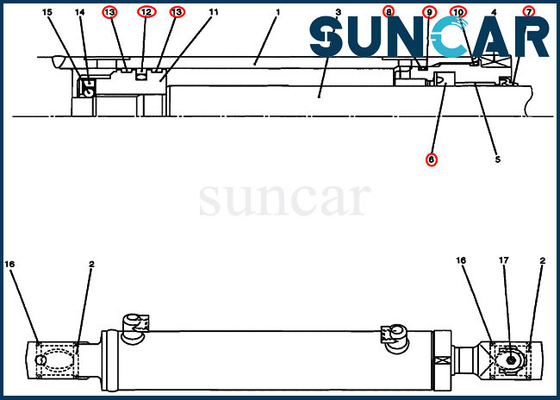 satın al VAKA OEM Kitleri PU01V00028R300 Salıncak Silindir Conta Tamir Takımı Model CX17B Ekskavatöre Uyar online manufacture