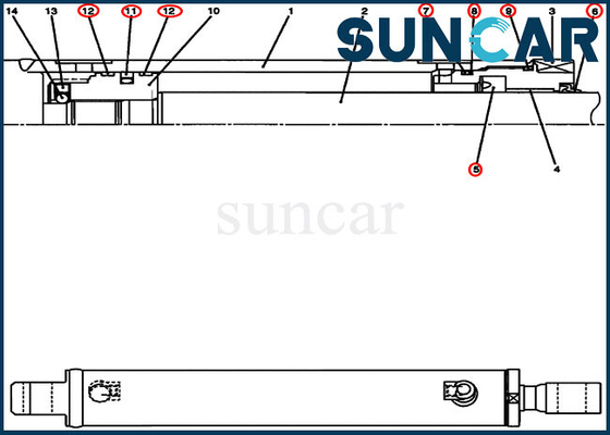 satın al PU01V00030R100 Paletli Silindir Tamir Takımları CASE CX17B Ekskavatör Hidrolik Yağ Keçesi Takımı online manufacture