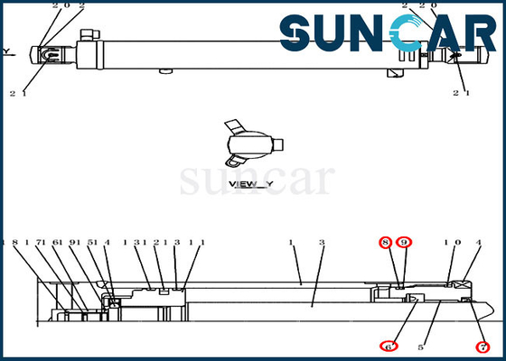 satın al Silindir Kitleri PX01V00042R300 Kol/ Salıncak Conta Kiti Kompakt Paletli Ekskavatör CX31B CX36B'ye Uyar online manufacture
