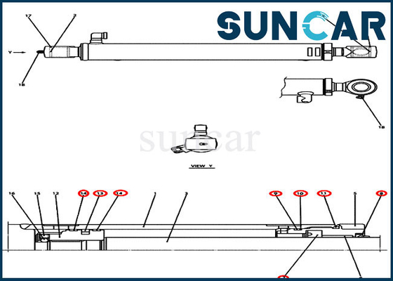 satın al PX01V00041R300 Kova Silindir Conta Kiti CASE CX36B CX31B Kompakt / Mini Paletli Ekskavatöre Uyar online manufacture