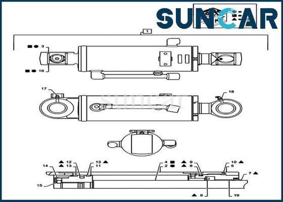 satın al PX01V00043R200 Kasa Sızdırmazlık Kiti Dozer Silindir Conta Kiti CX36B CX31B Ekskavatör Ekipmanına Uyar online manufacture