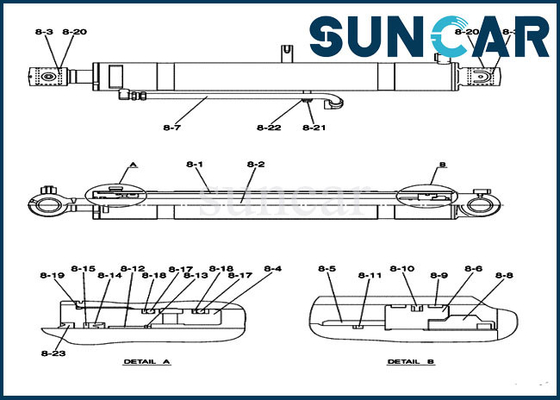 satın al PY01V00043R400 Hidrolik Silindir Conta Tamir Takımı CX50B Kasa Kompakt Ekskavatör Bom Conta Takımı online manufacture