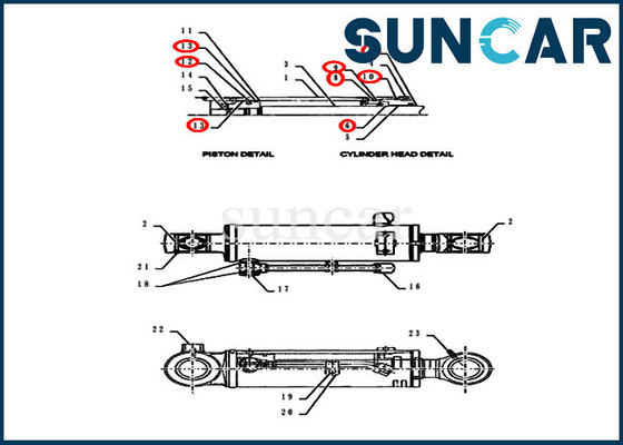 satın al PY01V00052R300 Dozer Tamir Contası Kiti CX55BMSR CASE Ekskavatör Silindir Değiştirme Kitleri online manufacture