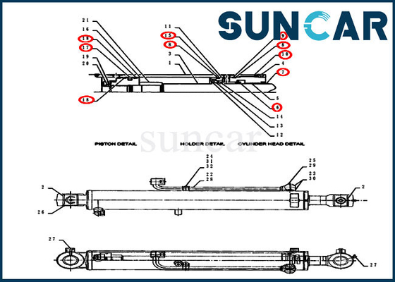 satın al Bom Conta Kiti PY01V00054R300 Ekskavatör CX55BMSR Case Machinery için Silindir Conta Tamir Takımı online manufacture