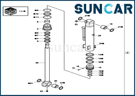 satın al XKCC-01530 Kova Conta Tamir Takımı XKCC01530 CASE İnşaat CX17C Modeli İçin Silindir Tamir Takımları online manufacture