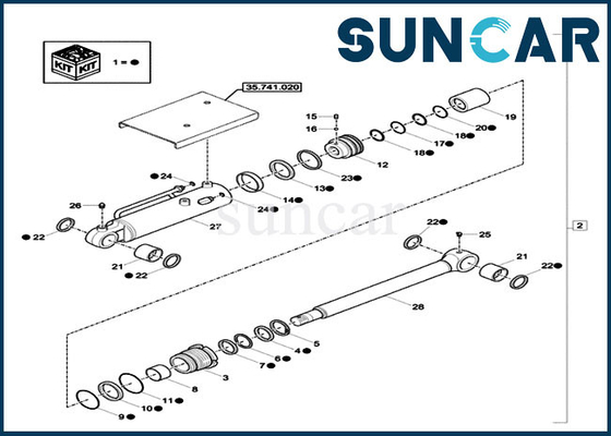 satın al Case XKCC-00458 OEM Dozer Bıçak Conta Kiti XKCC00458 CX18C Ekskavatör için Hidrolik Silindir Kitleri online manufacture