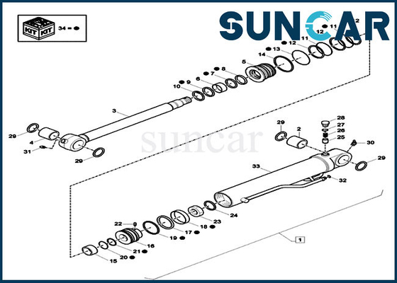 satın al XKCD-02688 XKCD02688 CX26C Kasa İnşaatı Yedek Parçaları İçin Kepçe Silindir Conta Kiti online manufacture
