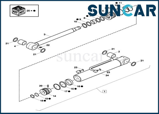 satın al XKCD-01397 Hidrolik Sızdırmazlık Kiti VAKA Parçası CX26C XKCD01397 Bom Döner Silindir Conta Kitleri online manufacture