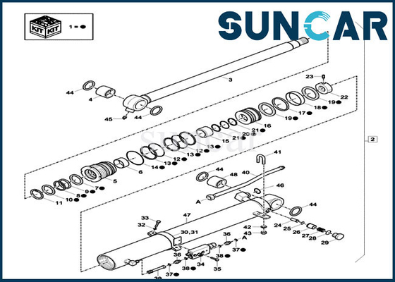 satın al XKCD-03438 XKCD03438 Dipper Conta Tamir Takımı Ekskavatör Çantası CX60C CX57C Yedek Silindir Kitleri online manufacture