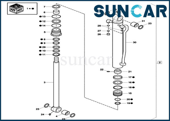 satın al Kova Keçe Takımı XKCD-03080 CASE CX57C XKCD03080 Hidrolik Silindir Onarım Yağ Keçesi Takımı online manufacture