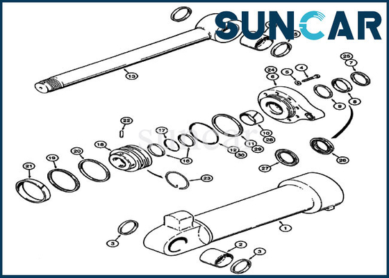 satın al 1543306C1 Kepçe Sızdırmazlık Kiti 621B 621C Yükleyici Kasası Yapımı İçin Silindir Tamir Takımları online manufacture