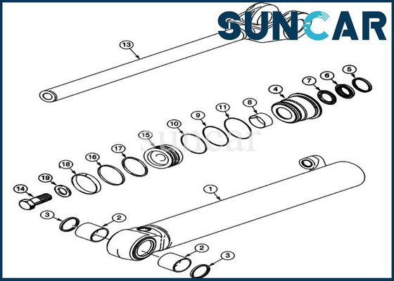 satın al 1542879C1 Muhafaza Mühür Kiti 63.5MM Çubuk 521D 521E Lastikli Yükleyici Kaldırma Silindiri Tamir Sızdırmazlık Kiti online manufacture