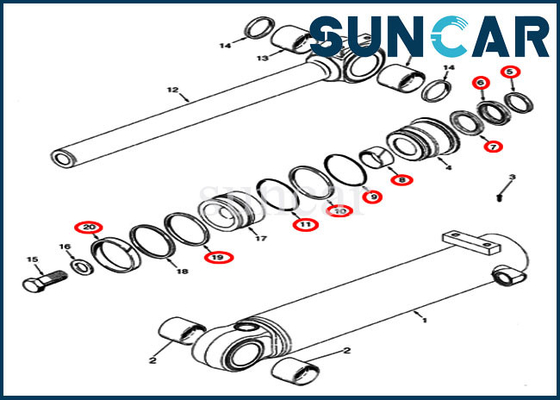 satın al 87495411 721E 721F 721G Yükleyici Kasası için Kova Yatırma Tamir Contası Kiti Servis Değiştirme Silindir Kiti online manufacture