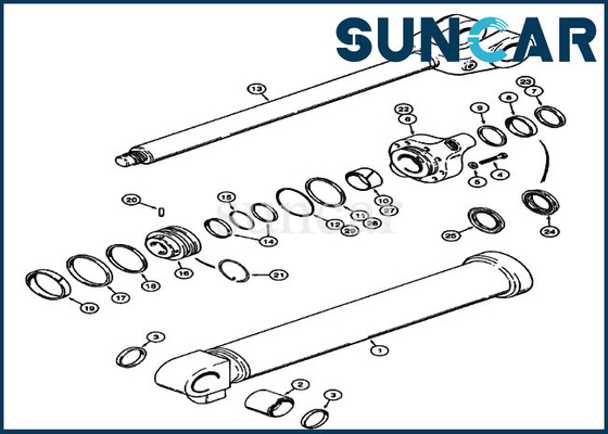 satın al Case Lastikli Yükleyici 1542881C1 Conta Kitleri 721E 621B 821F Kaldırma Silindiri Değiştirme Servis Kiti online manufacture