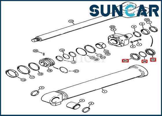 satın al 1542883C1 Kasa Onarımı Hidrolik Yağ Keçesi Kiti 921 921C 921E Yükleyici Kaldırma Silindiri Servis Kiti online manufacture