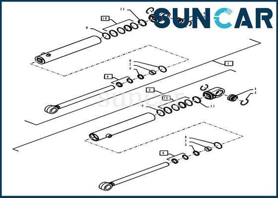 satın al 84402182 Direksiyon Sızdırmazlık Kiti 1121F 1121G CASE Yükleyici Hidrolik Silindir Yağ Keçesi Takımı online manufacture