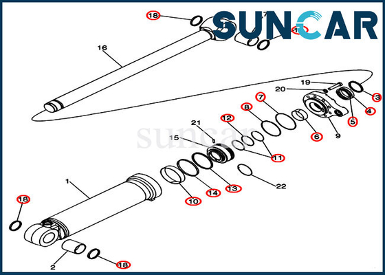 satın al Hidrolik Yağ Keçesi Kiti 84327732 Vaka Modeli 921F Lastikli Yükleyici için Eğim Silindiri Tamir Contası Kiti online manufacture