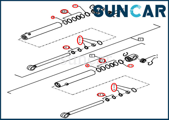satın al 84572474 Direksiyon Silindiri Servis Kiti Yükleyici Conta Tamir Takımı Kasaya Uyar 921G 1021G1121G online manufacture