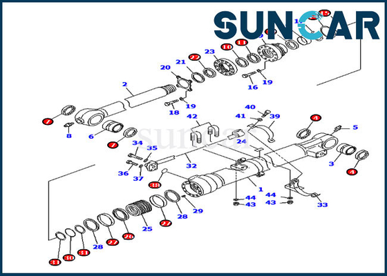 satın al 707-99-38750 7079938750 Kova Tamir Conta Kiti PC200-8 Komatsu Ekskavatör Silindir Sızdırmazlık Kiti online manufacture