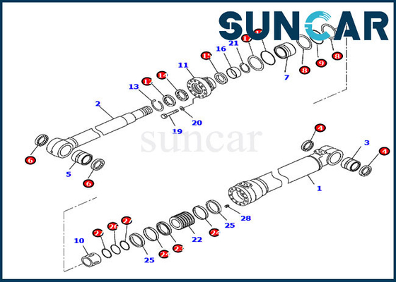 satın al 707-99-47050 7079947050 Bom Conta Takımı PC210-10 PC210LC-11 Komatsu için Hidrolik Silindir Tamir Takımı online manufacture