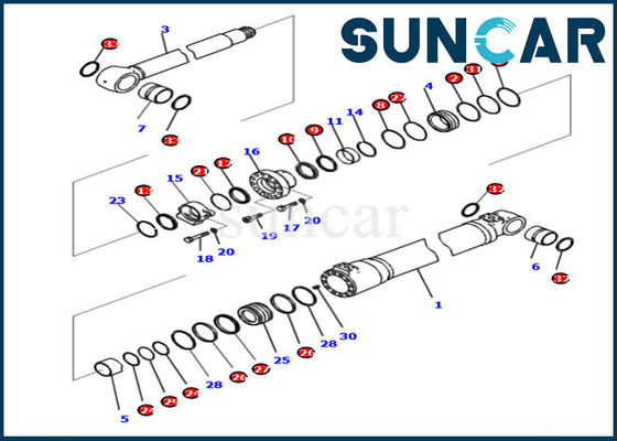 satın al 721-98-00160 Bom Conta Kiti PC210I-10 PC210LCI-10 Modelleri için Hidrolik Silindir Komatsu Ekskavatör online manufacture