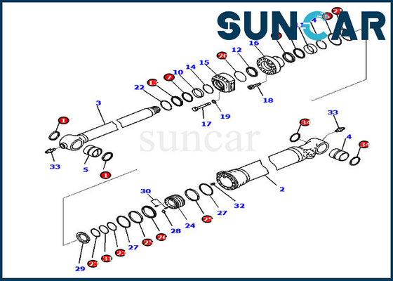 satın al Komatsu Keçe Kiti 721-98-00180 Kova Silindir Sızdırmazlık Kiti PC210LCI-10 PC210LCI-11 Ekskavatöre Uyar online manufacture