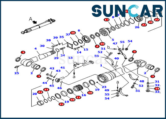satın al Ekskavatör Servis Kiti 707-99-59381 PC220-7 Denizaşırı Versiyonu Komatsu için Kol Tamir Contası Kiti online manufacture