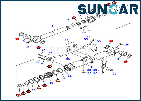satın al 707-99-59020 için Kova Conta Kiti 7079959020 PC220-8 PC240NLC-8K Komatsu Silindir Servis Kitleri online manufacture