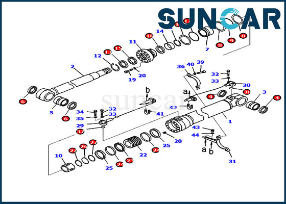 satın al 707-99-48731 Komatsu Sızdırmazlık Kiti PC220LC-8M0 PC220-8M0 Hidrolik Silindir Değiştirme Kiti online manufacture