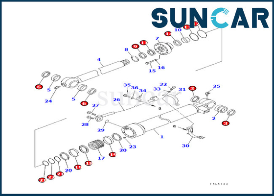 satın al 707-99-47580 Komatsu için Kova Silindir Conta Kiti 7079947580 PC228US-3 PC400-7 Ağır Ekipman online manufacture