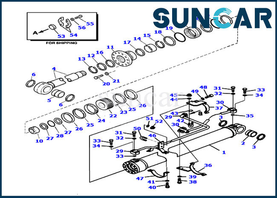 satın al 707-99-59650 PC220LL-8 PC290LL-11 Komatsu için Kütük Yükleyici Bom Tamir Conta Takımı Hidrolik Silindir online manufacture