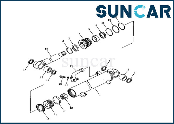 satın al 7079822200 707-98-22200 Komatsu PC25-1 PC25R-1 için Yüksek Kaliteli Kol Silindir Conta Tamir Takımı online manufacture