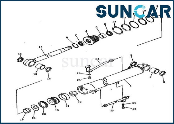 satın al Tamir Conta Kiti Hidrolik Silindir 20S-63-56500 Komatsu PC30-5 Ekskavatör Bomu Servis Kiti online manufacture
