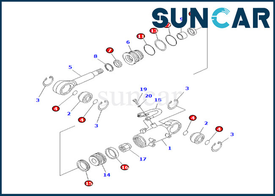 satın al Bıçak Yatırma Silindiri Conta Kiti 707-98-24550 7079824550 Komatsu PC20-6 PC25-1 PC25R-1 için online manufacture