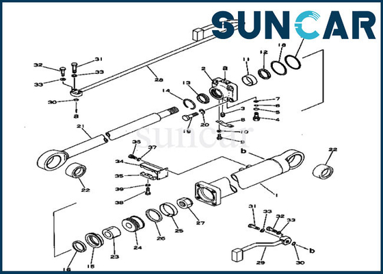 satın al 207-63-56100 PC300-1 PC300LC-1 Ekskavatör Bom Silindir Takımı için Komatsu Servis Kiti Parçaları online manufacture