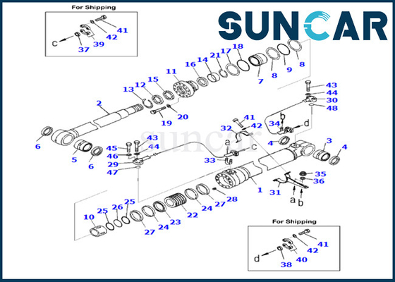 satın al Komatsu Bom Silindiri Servis Kiti 707-99-59070 7079959070 PC290LC-10 Bom Silindir Conta Kitine Uyar online manufacture