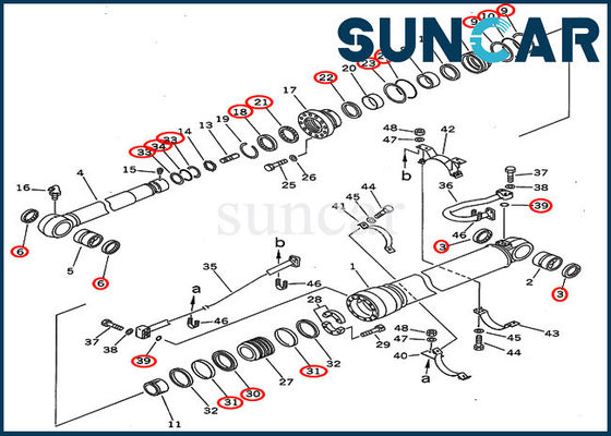 satın al Ekskavatör Conta Takımı 207-63-02120 Denizaşırı Versiyonu İçin Kol Silindiri Tamir Takımı PC300-5 PC300LC-5 Komatsu online manufacture