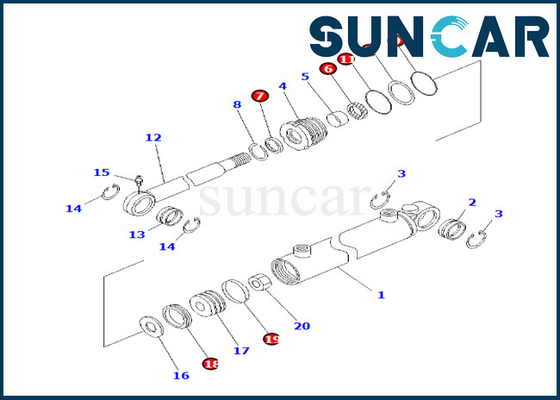 satın al Komatsu Devirme Kapağı Silindir Conta Kiti 707-98-13600 Yatırma Silindiri Sızdırmazlık Kiti BR120T-1 için Açı Servis Kiti online manufacture
