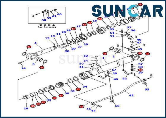 satın al 707-99-72280 Kol Conta Takımı Yurtdışı Versiyonu 7079972280 PC300-7 Komatsu Silindir Tamir Takımları online manufacture