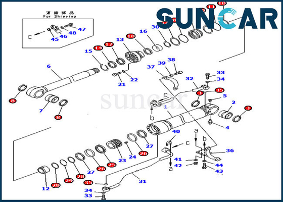 satın al 707-99-58085 Bom Değiştirme Conta Kiti PC300-7 Ekskavatör 7079958085 Komatsu Silindir Servis Kiti online manufacture