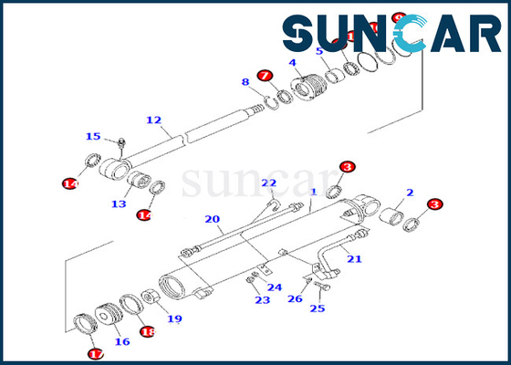 satın al 707-98-29661 7079829661 Bom Dönüş Silindiri Conta Tamir Takımı Komatsu PC35MR-1 PC35MRX-1 PC45MR-1'e Uyar online manufacture
